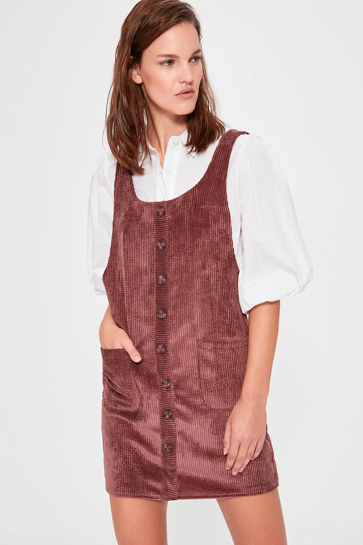 Бархатное платье Gilet TWOAW20EL1484|Женские платья| |