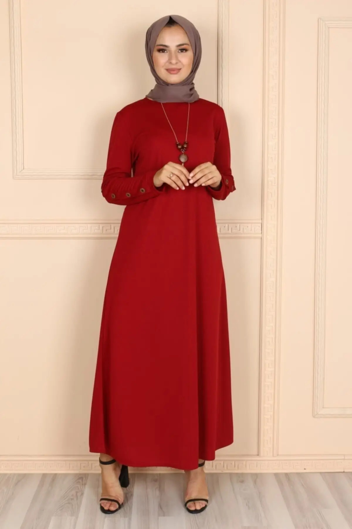 

Muslim dress women 95% cotton simple solid color Dubai Arab Turkish kaftan Islamic clothing