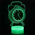 Часы дизайн 3D иллюзия Лампа Hoom Свадебные сувениры ночные светильники творческий настольные лампы реагирующие на прикосновения превосходные рождественские подарки