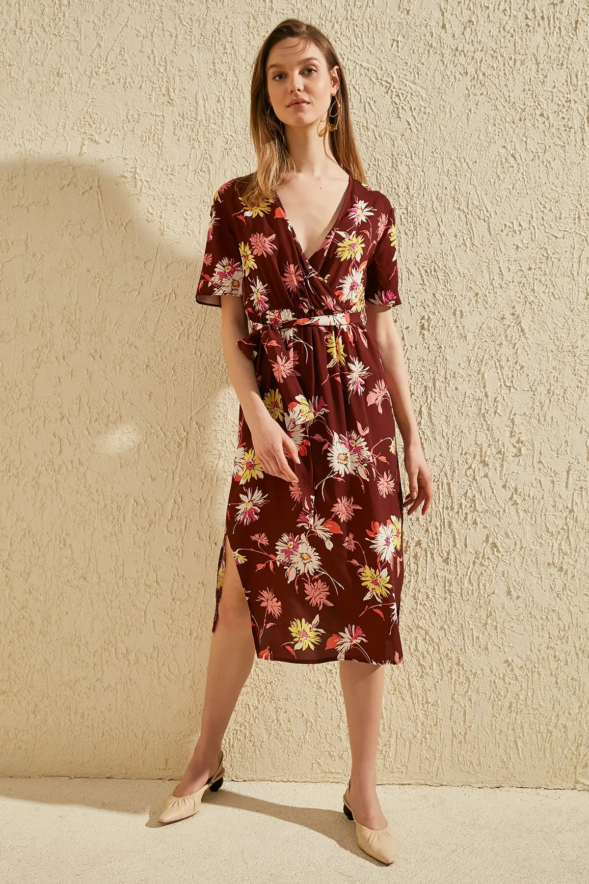 Платье с поясом и принтом TWOSS20EL0993 | Женская одежда