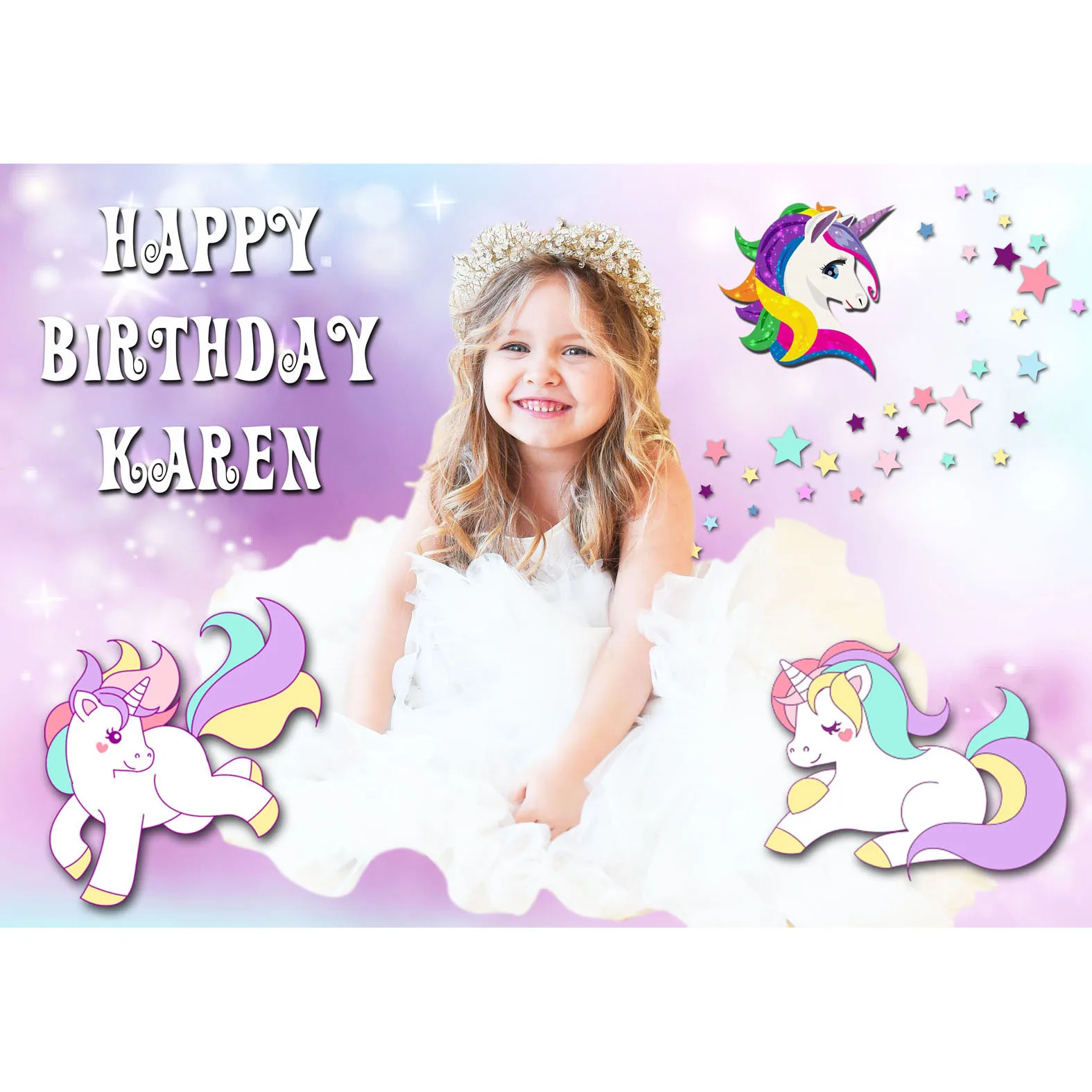 

Personalized Unicorn Photo Background