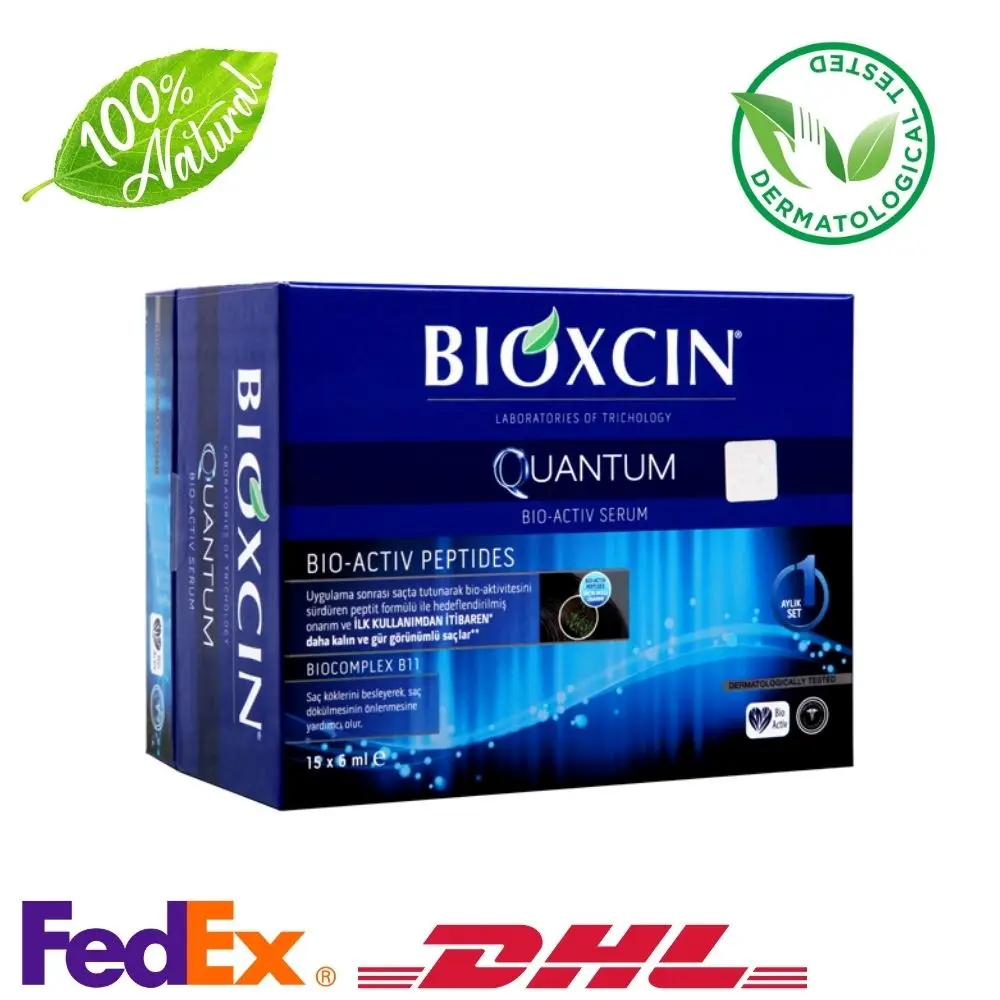 

BIOXCIN Bio QUANTUM Serums 15 x 6ml Anti-Hair Loss Treatment Concentrated Ampules, NEW Strong Thick Hair, Express Delivery