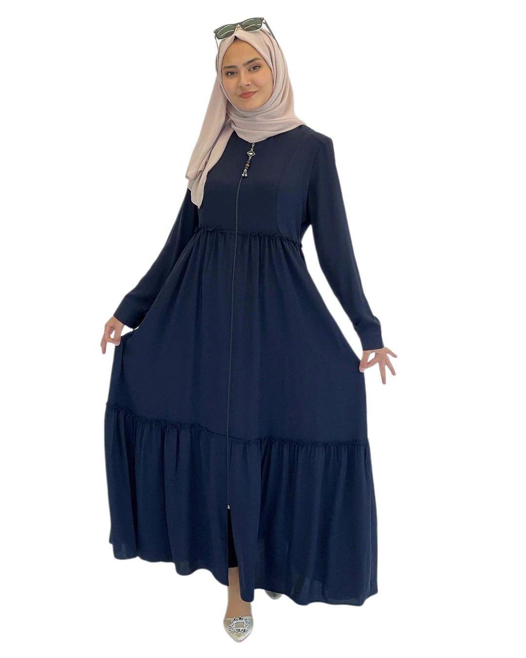 Muslim Abaya Islamic Hijab Fashion Clothing Princess Model Extra Ruffle Model Ferace