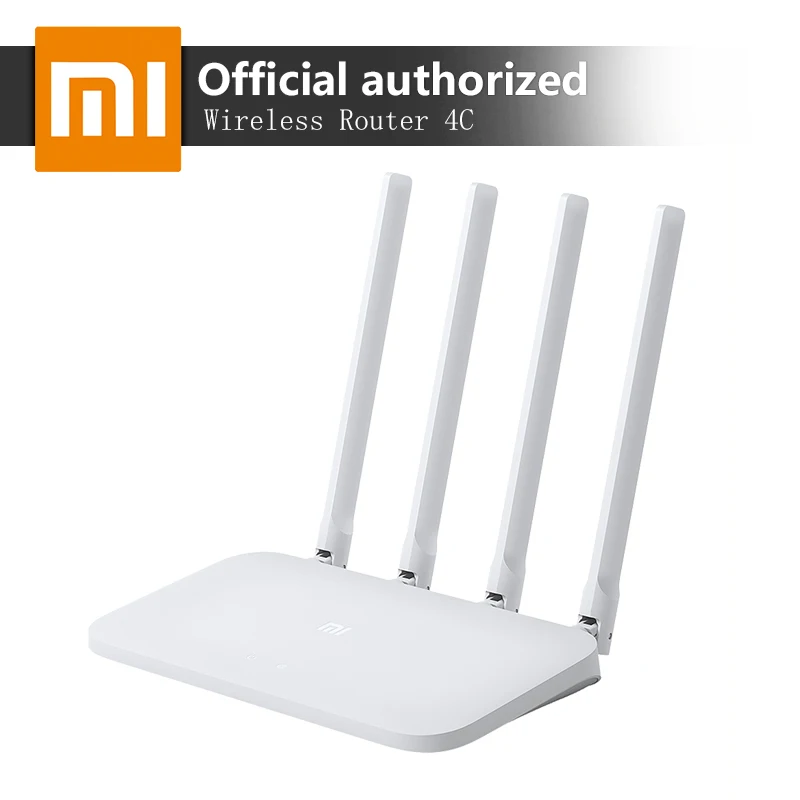 White Xiaomi Mi Wi-Fi маршрутизатор 4C 64 Мб 300 Мбит/с 2,4 г 4 антенны Smart APP управление высокоскоростной беспроводной маршрутизатор WiFi повторитель для дома и офиса - Цвет: White