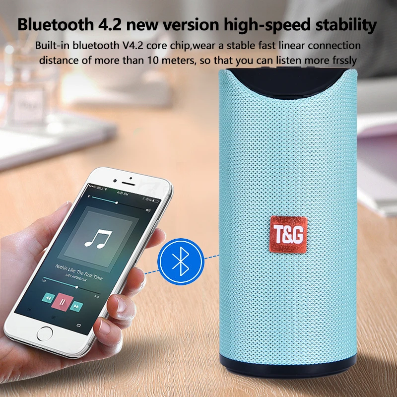 Товар называется: Портативная колонка TG113 с Bluetooth, радио FM, беспроводная звуковая коробка, мини сабвуфер, динамики Tv Tf Aux Usb для компьютера.