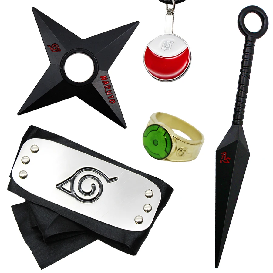 Set of toy weapons Hurricane from &quotNaruto&quot sword suriken anime cosplay pendant bandana for collection gift Ninja Barto | Игрушки и