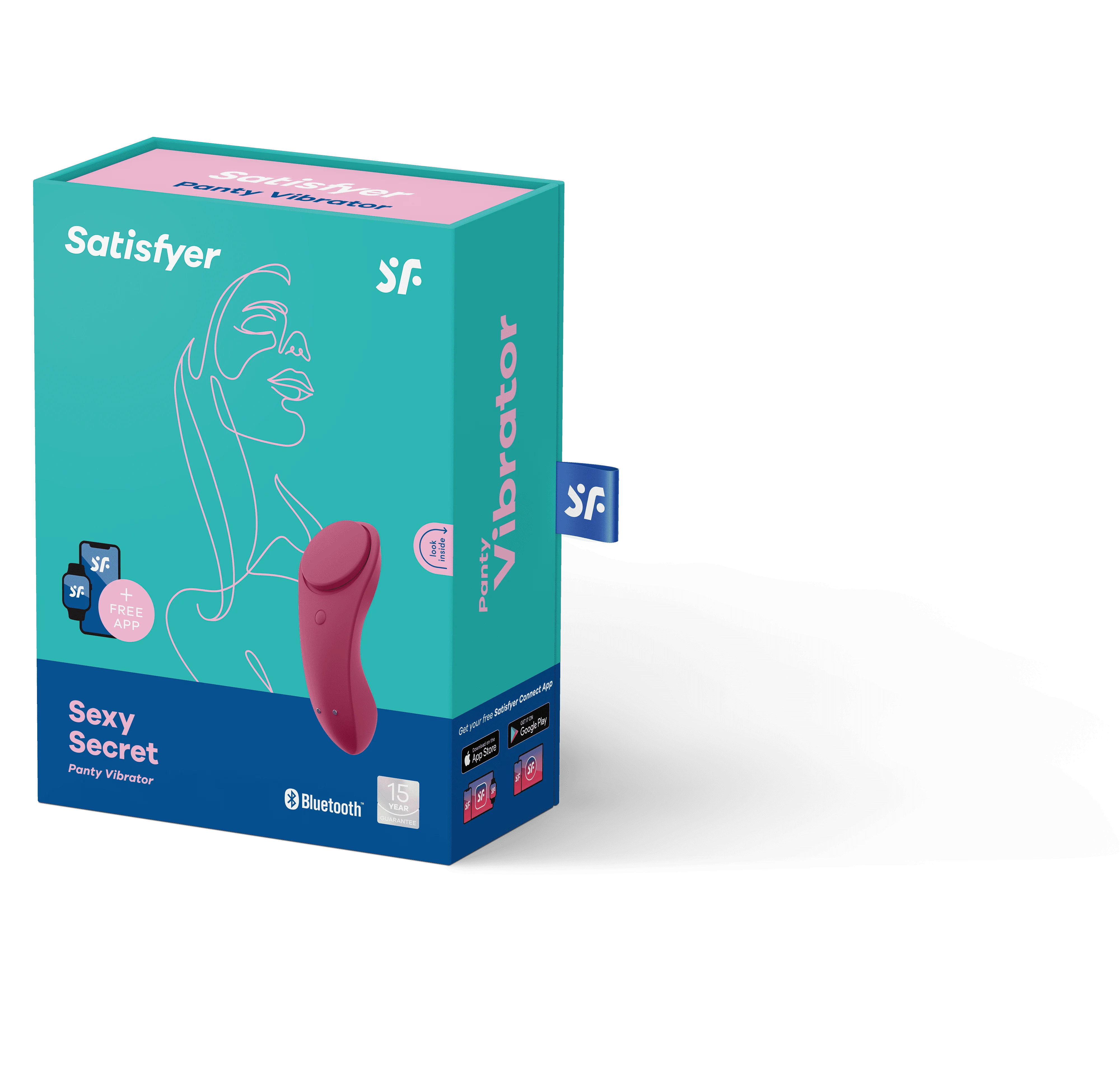 Бордовый бесшумный вибромассажер в трусики Satisfyer Sexy Secret | Красота и здоровье