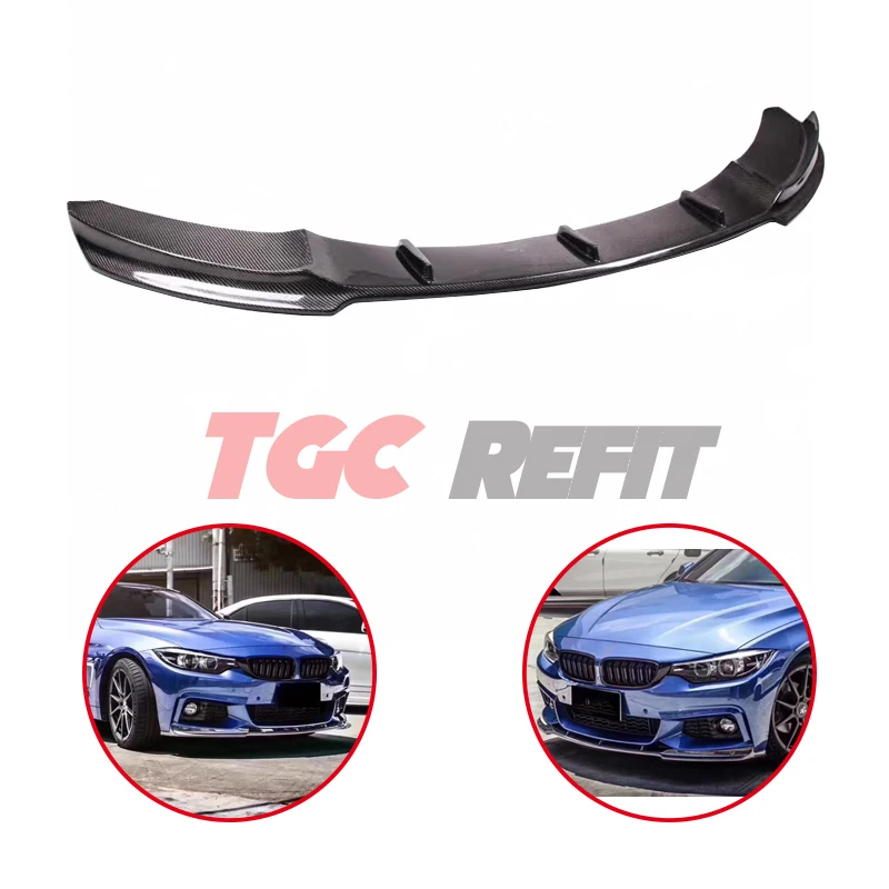 

Real Carbon Fiber Lip Suitable Carbon High Quality Front Spoiler Front Bumper Lip Chin For BMW 4 Series F32 F33 F36 V Style