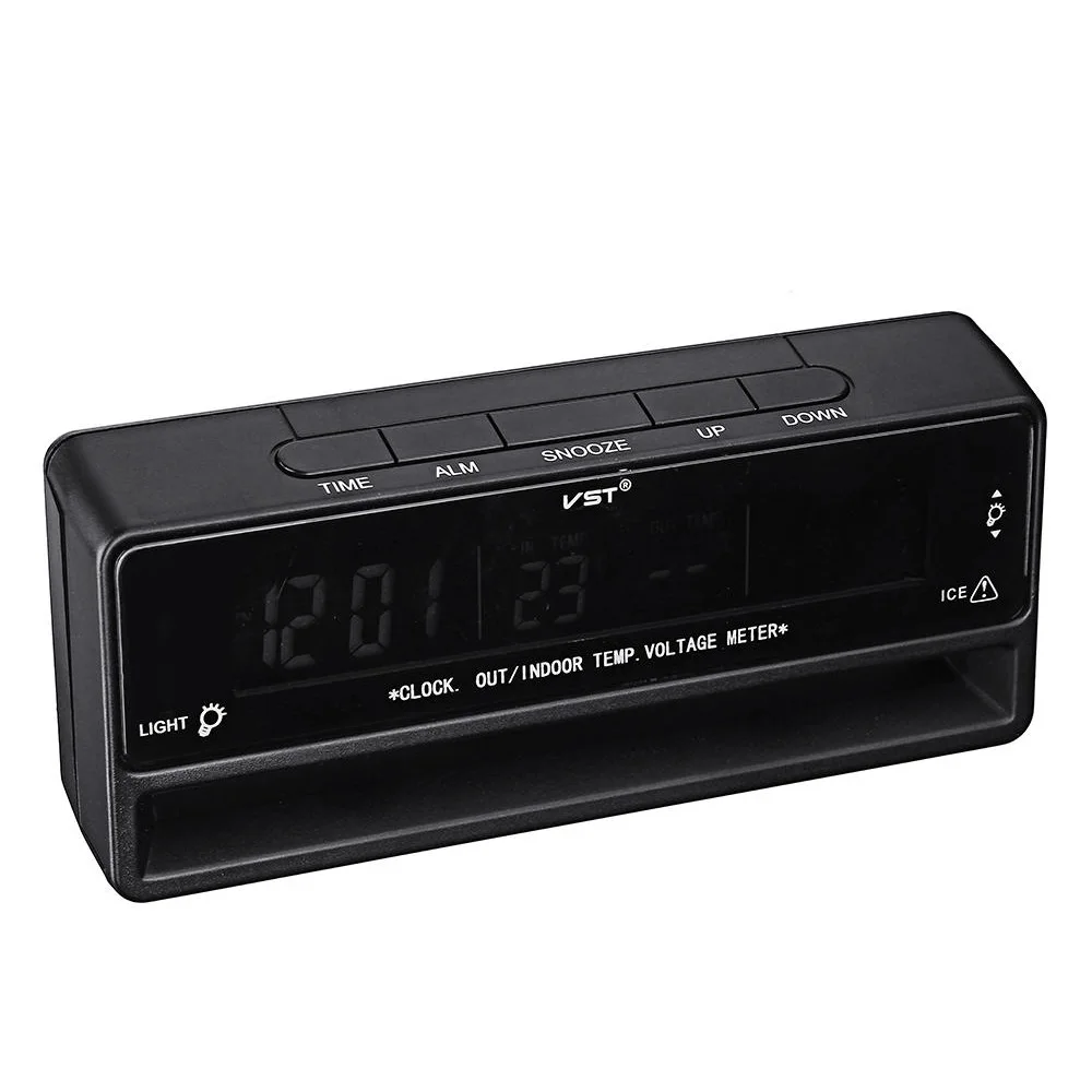 Автомобильные часы для авто машины: подсветка вольтметр термометр 7010V |