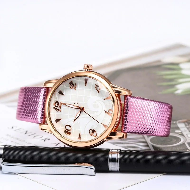 WJ-7774 Luster Leather Strap Simple Watch Women Quartz Wristwatch Fashion Buckle Watches For Female Girls Gift reloj mujer 2019 | Наручные