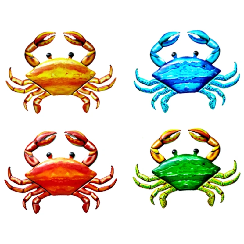 

Metal Crab Wall Decor Outdoor Nautical Hanging Art Decorative Sculpture for Home Garden Patio Pool Bathroom Decor