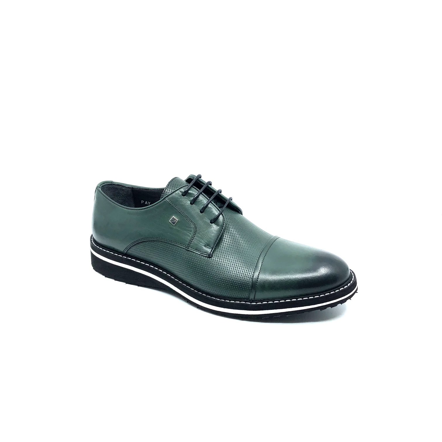 

Fosco Lace Up Men's Classic Shoes Genuine Leather Green Colour Eva Sole