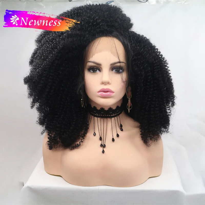 Новинка кудрявые волосы синтетические кружевные передние парики бесклеевые