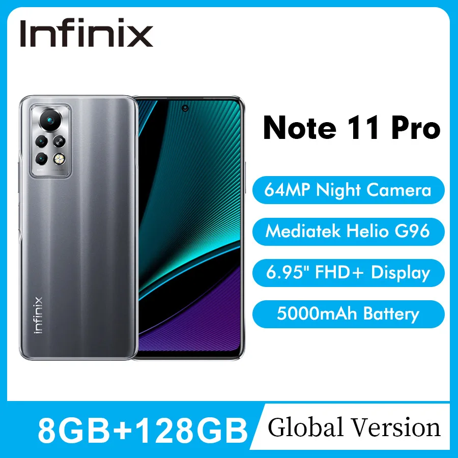 Смартфон Infinix Note 11 Pro глобальная Версия 8 Гб 128 ГБ дисплей 6 95 дюйма аккумулятор 5000