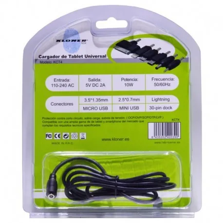 Универсальное зарядное устройство для планшета 10 Вт 5V 2A 6 разъемов KLONER|Зарядки