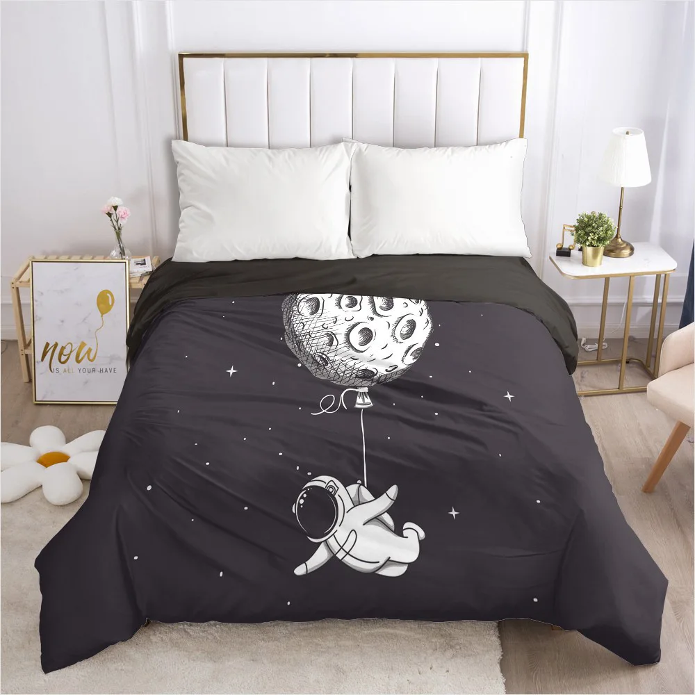 

Drop Shipping 3D Print Duvet Cover Cartoon Space Universe Astronaut Pattren Quilt Cover Bedclothes (No Bed Sheet and Pillowcase)