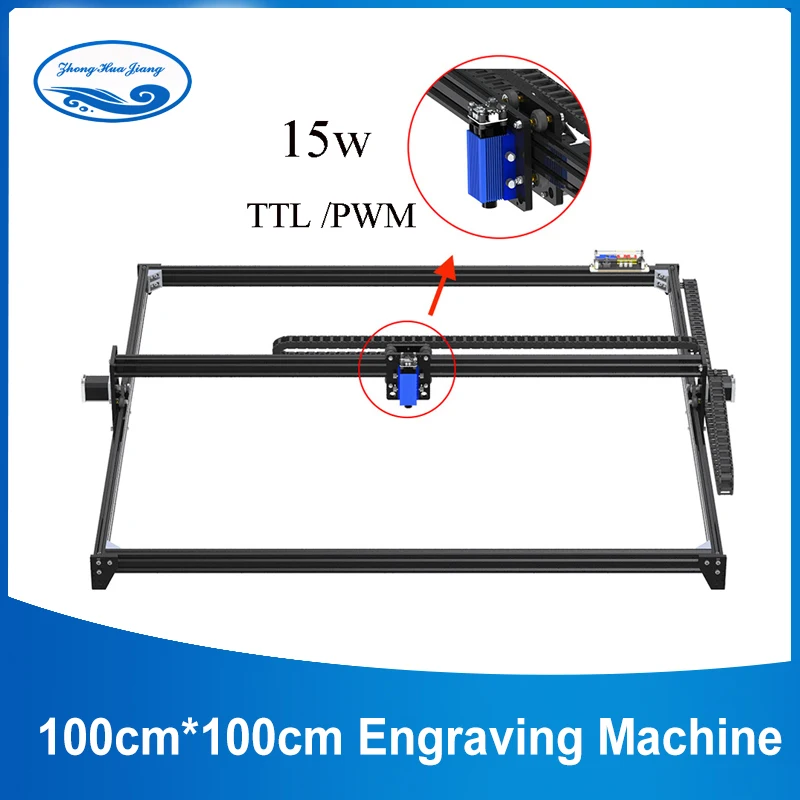 Лазерный гравировальный станок с ЧПУ GRBL большой мощности 1 м * 15 Вт TTL /PWM