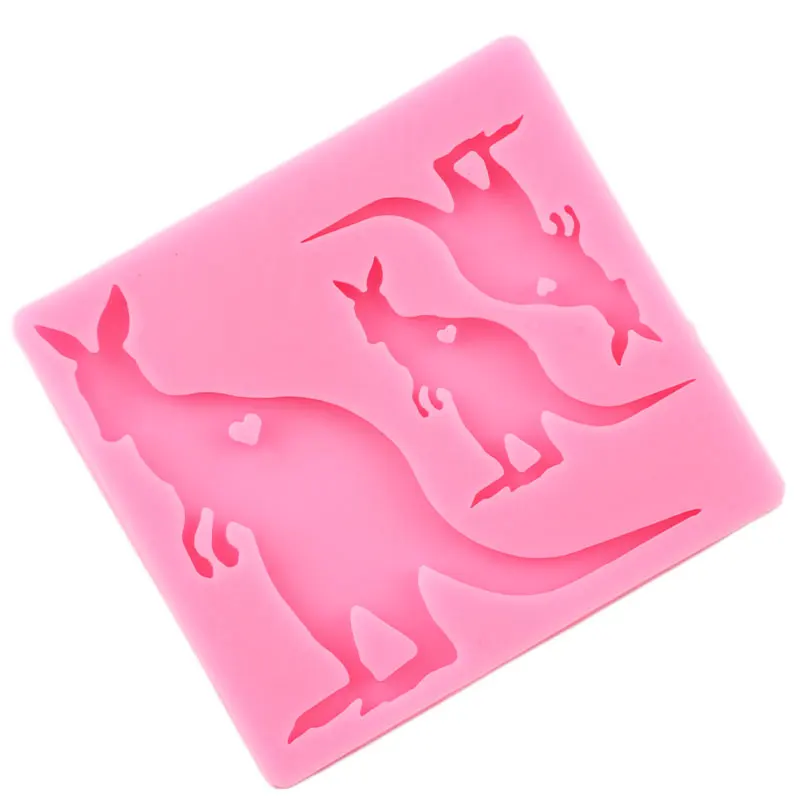 Блестящие силиконовые формы в форме семьи кенгуру мамы ребенка сделай сам кольцо