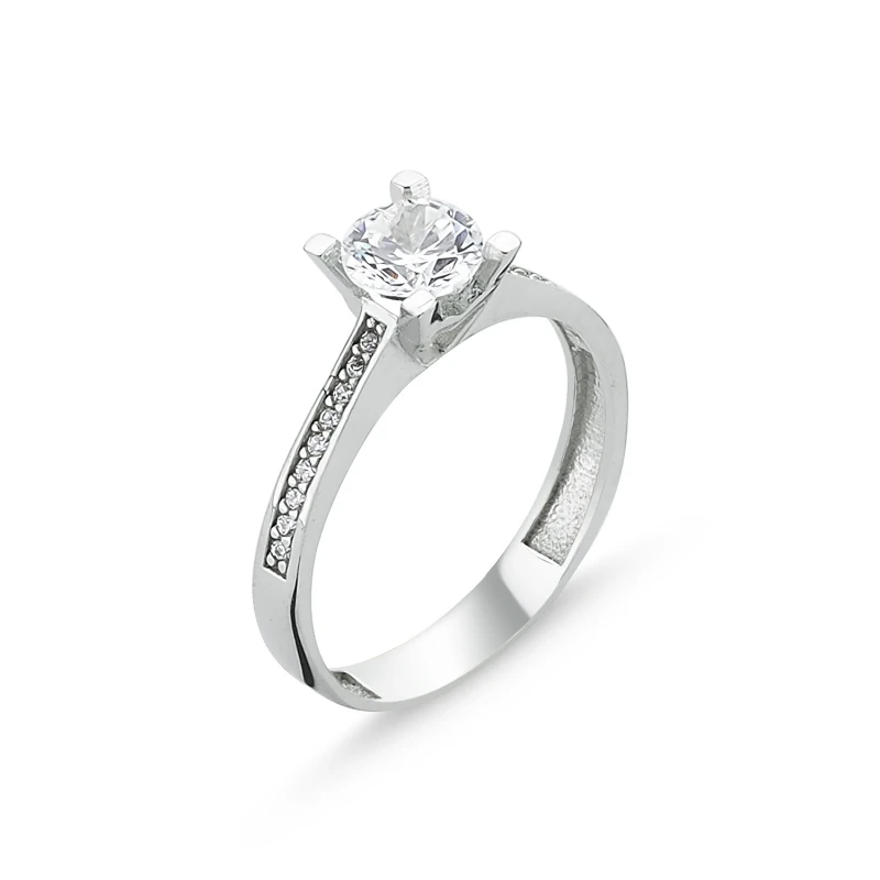 

Silver 925 Sterling Zircon Heart Engagement Ring