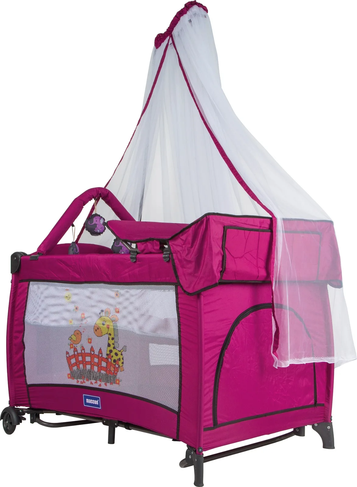 

Maccon Norwich Baby Playpen - Cradle, 70-110 cm, Antibacterial Cotton Fabric, Easy Assembly, Different Color Options