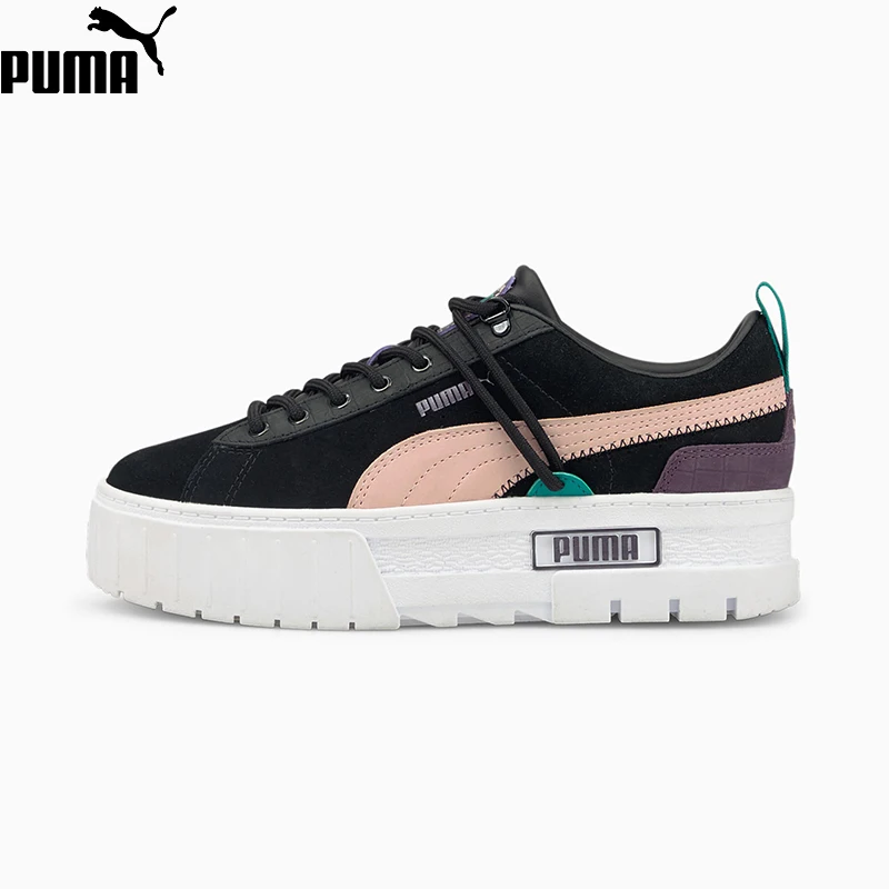 Женские Яркие кроссовки оригинальная Puma MAYZE черные спортивные туфли модель 382742 _