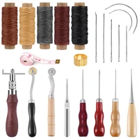 kaobuy professional leather craft tools kit hand sewing stitching punch carving work saddle groover set accessories diy tool