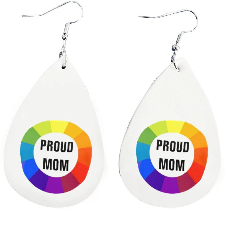 

2021 Trend Proud Mom Fuax Leather Earrings We Are Now In Stock