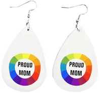 2021 trend proud mom fuax leather earrings we are now in stock