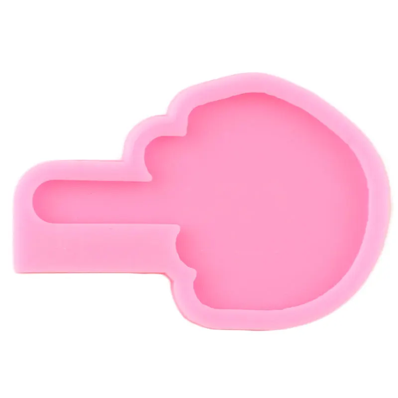 Блестящий знак любви ручной средний палец силиконовые формы DIY Подвеска Форма