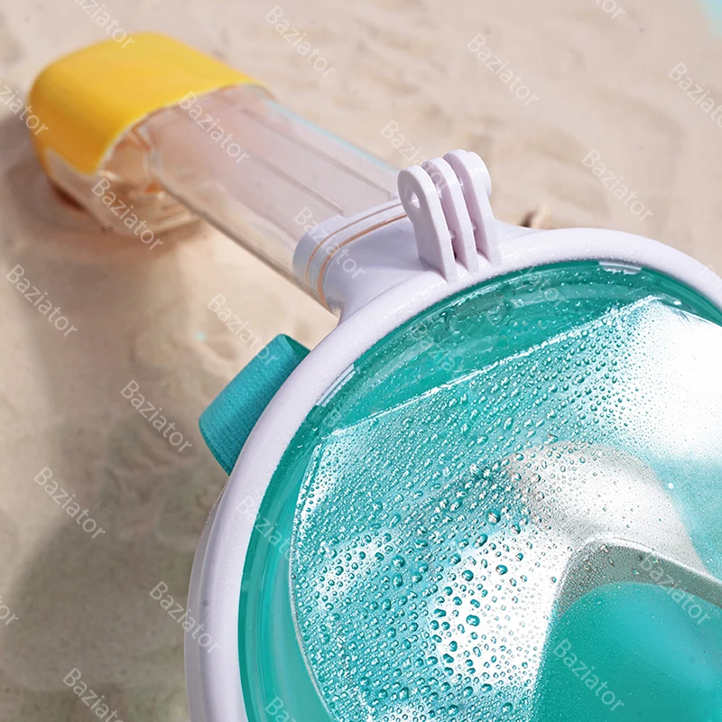 Полнолицевая маска для плавания и подводного снорклинга дайвинга Free Breath 3Д с