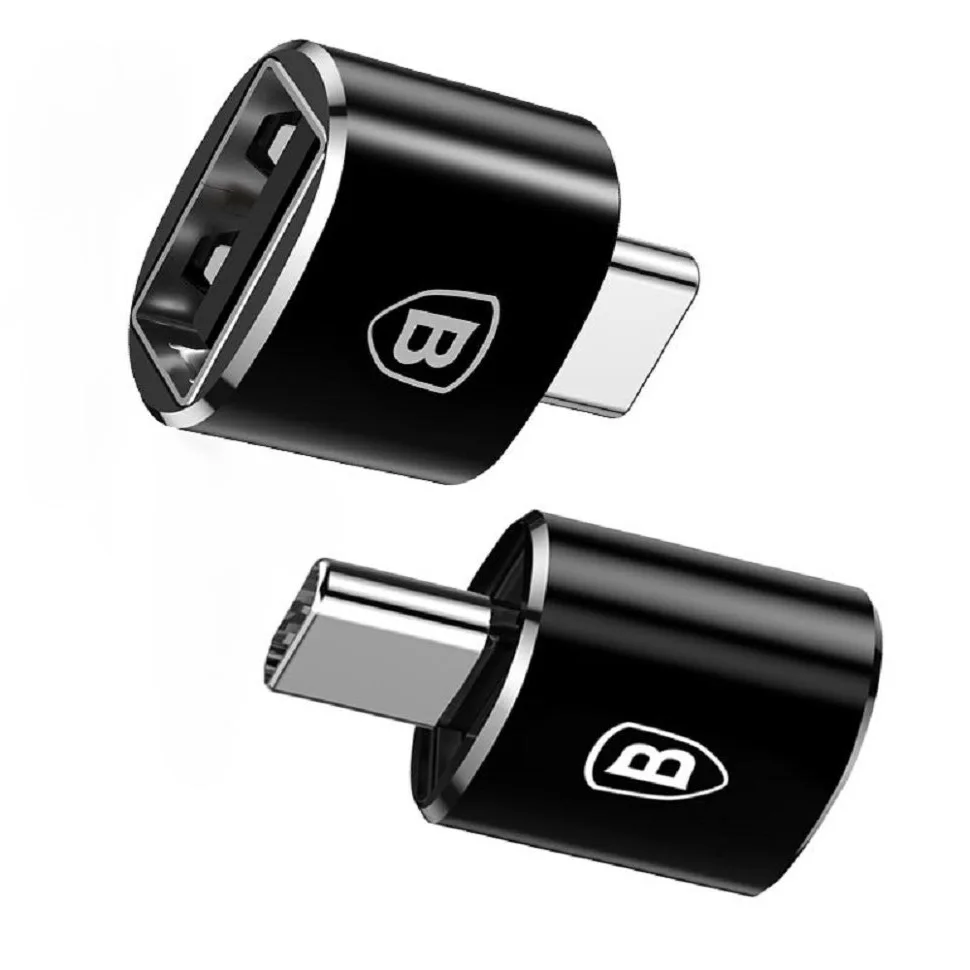 Baseus Mini USB Female to Type-C Male Adapter Converter переходник адаптер для телефона планшета