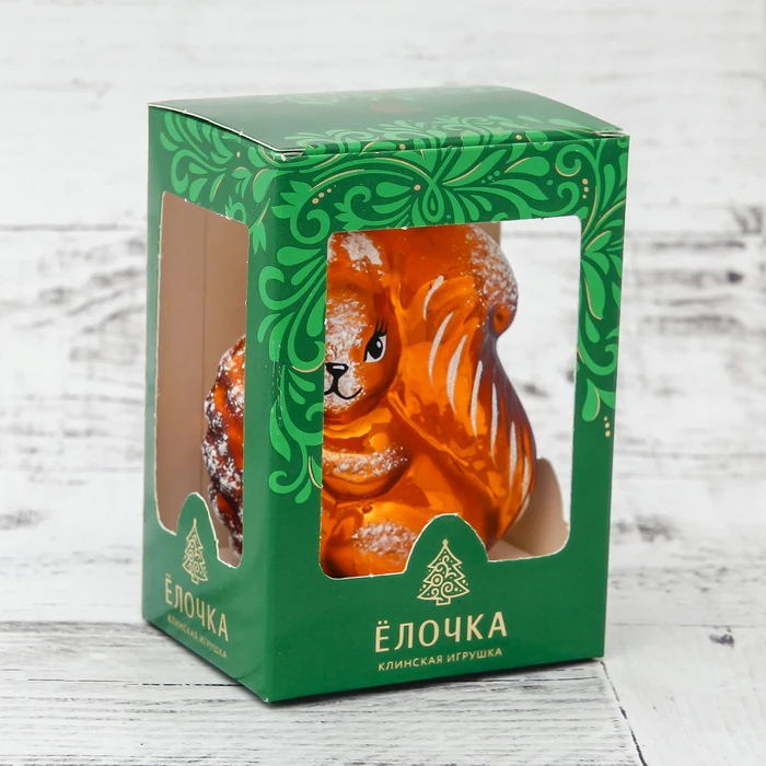 Ёлочная игрушка ручной работы Белка 8 2 см | Елочные украшения