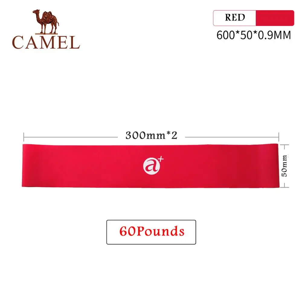 CAMEL/5/10/15/60 фунтов Фитнес Эспандер для физических упражнений учебного оборудования из эластичной резины тренировки Эспандер для йоги Pilatis Спорт - Цвет: Red