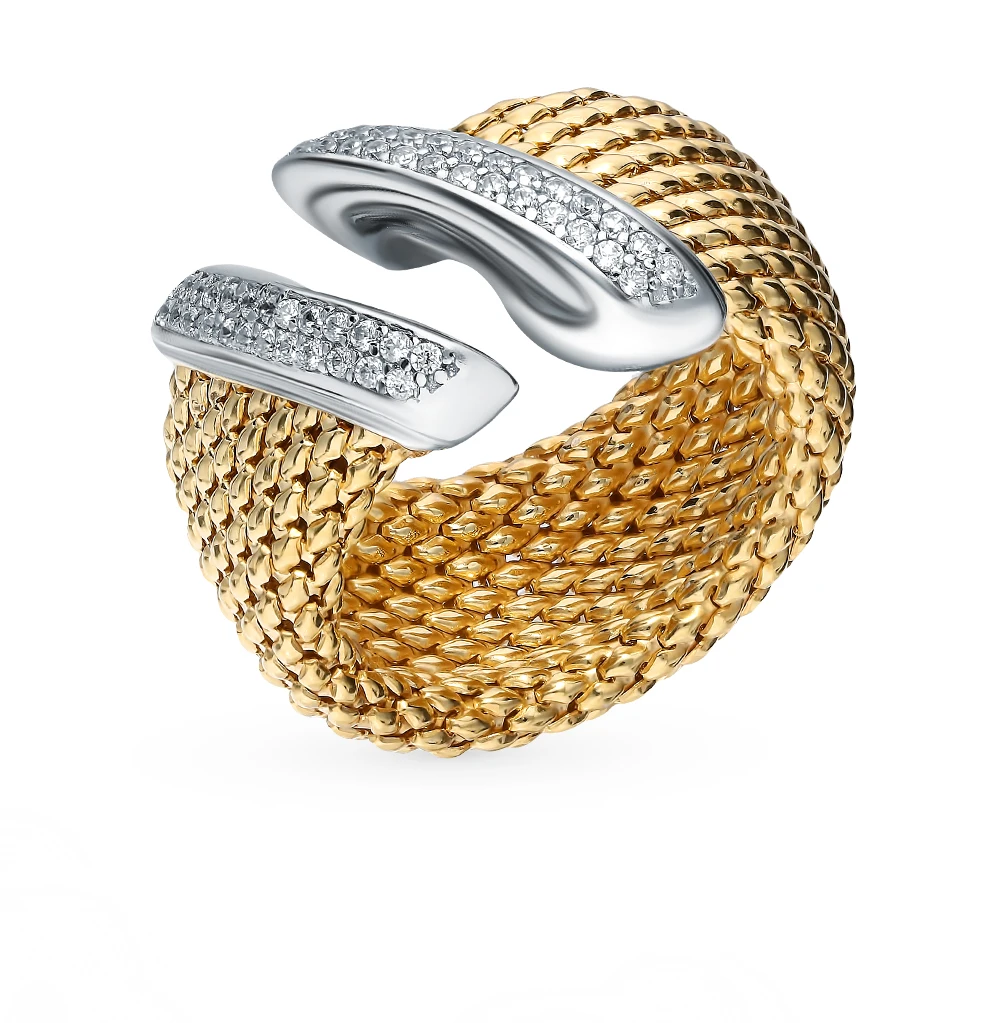 Серебряное кольцо с фианитами SUNLIGHT проба 925 | Украшения и аксессуары