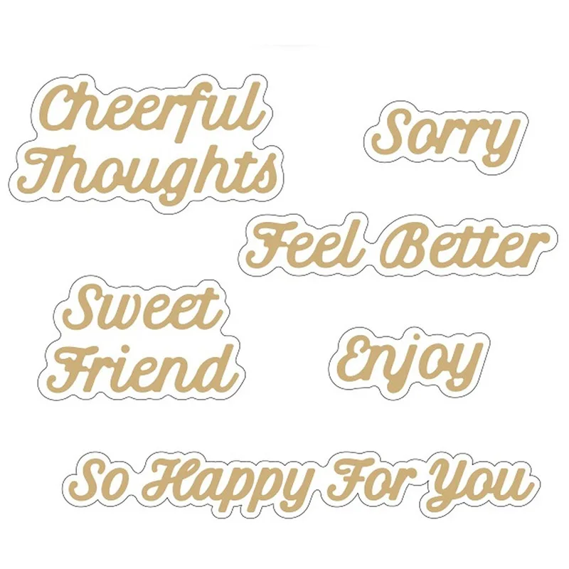 Простые чувства слова Горячая фольга пластина металлические Вырубные штампы