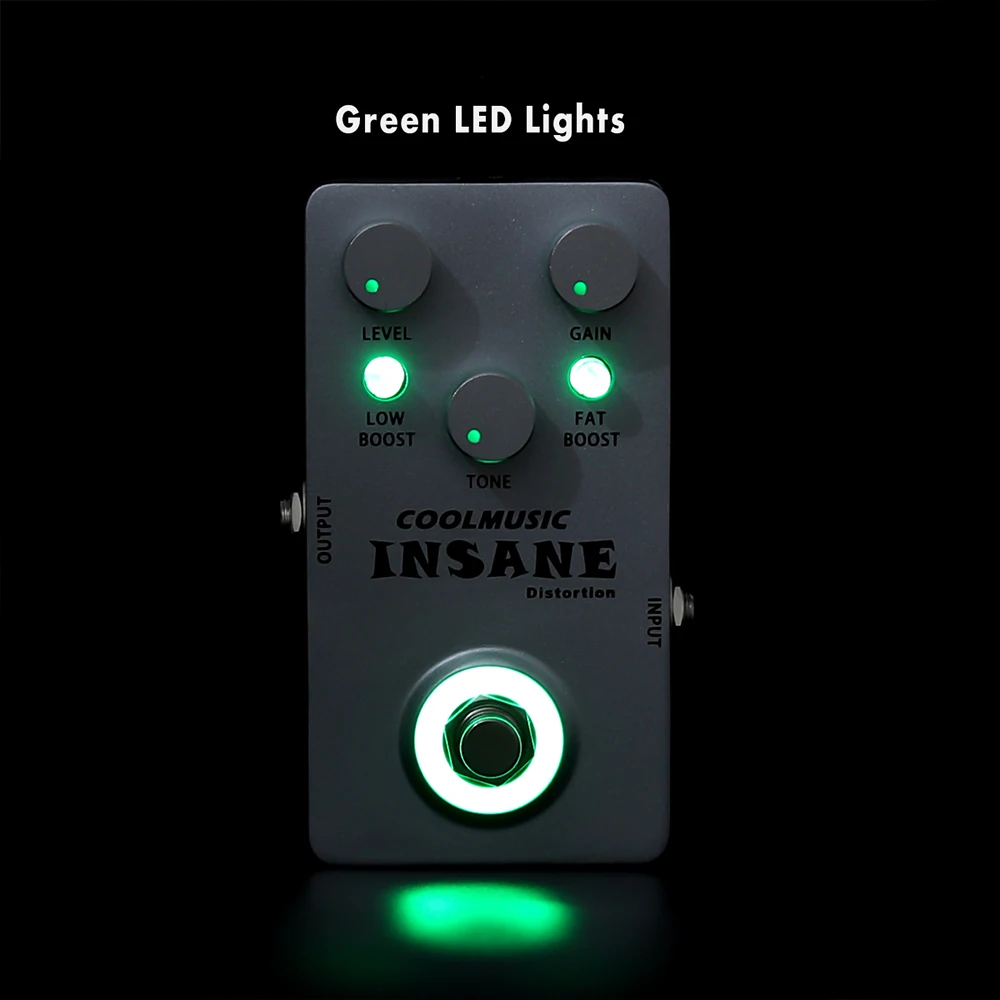 elektrische gitarre effekte pedal coolmusic stompbox verrückt verzerrung wirkung musical instrument bass zubehör voll metall shell free glob