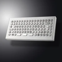 84 Keys Industrial Desktop Keyboards Dust-proof Vandalproof Stainless Steel Metal PC Keyboard