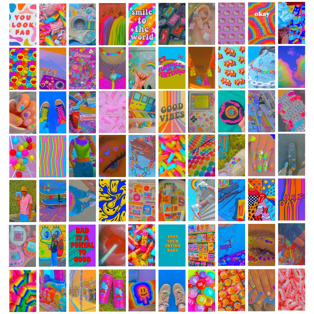 

Indie Wall Decor Posters, Wall Collage Kit Hippie Posters, Indie Posters for Gallery Wall Decor, Hippie Room Decoration Posters