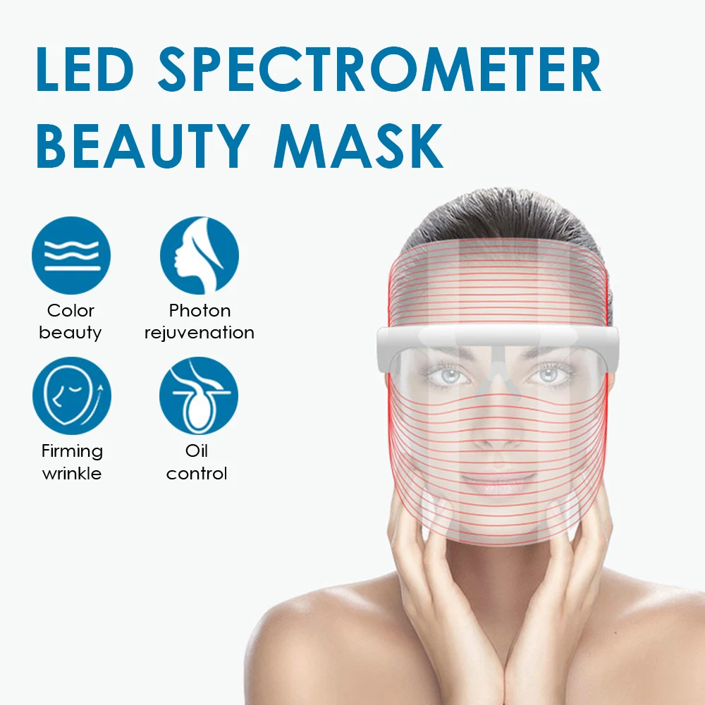 3 Colors LED Light Therapy Face Mask Photon Instrument Anti-aging Anti Acne Wrinkle Removal Skin Tighten Beatuy SPA Treatment