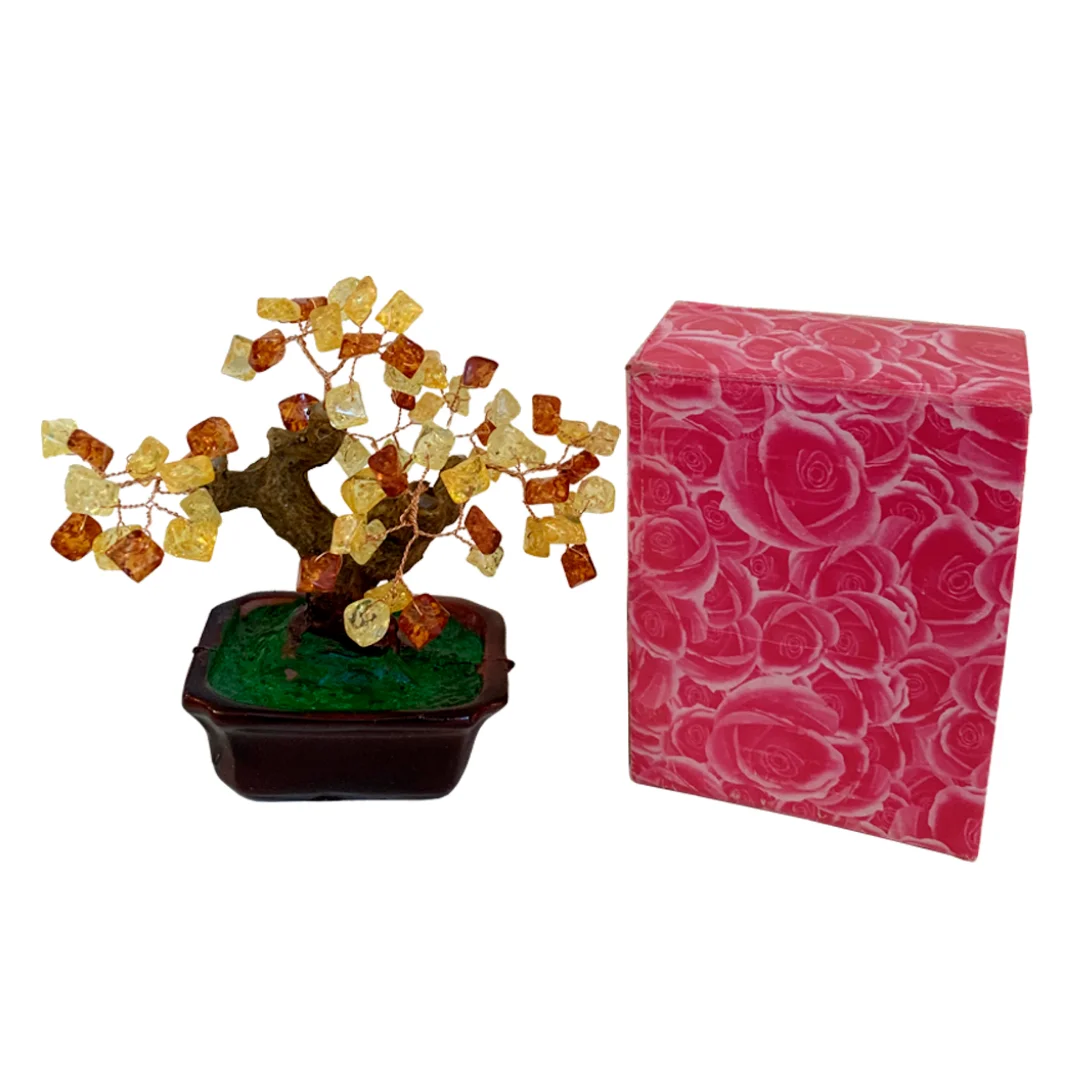 Money Tree from Amber 14x15 cm 60 stones | Figurines & Miniatures
