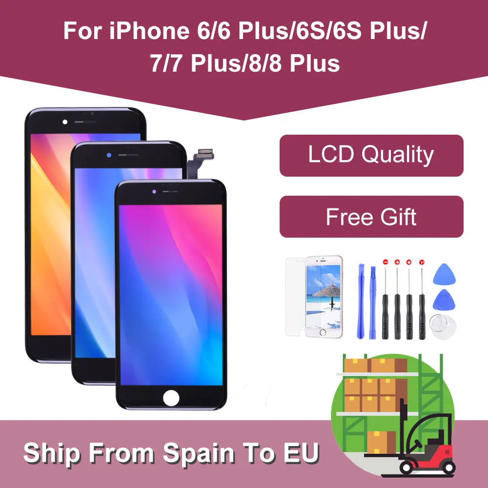 ЖК-дисплей для iPhone 6 Plus 6S 6s 7 8 замена экрана сенсорный дигитайзер в сборе с