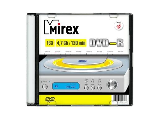 DVD-R mirex 4 7 GB 16x slim case |