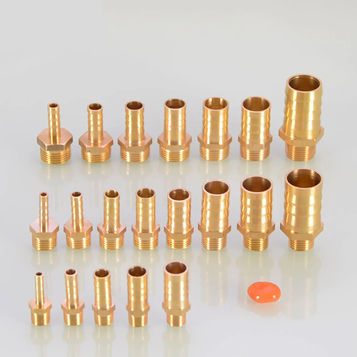 

2Pcs Brass 1/8 inch BSP Male Thread Pagoda Adapter Pipe Fittings 4 6 8 10 12mm Hose Converter Through Pass Water Pipe Connectors