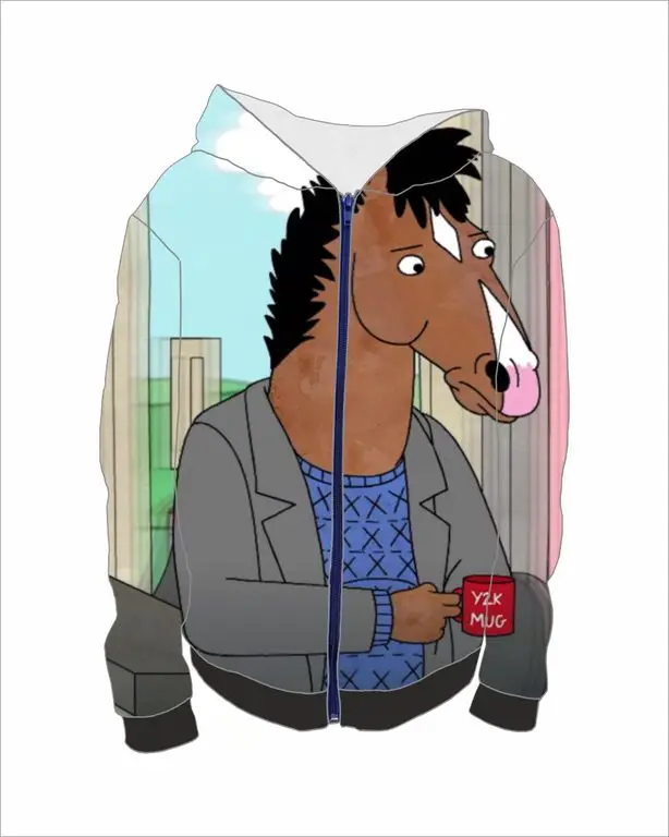 Толстовка с полной запечаткой Конь БоДжек BoJack Horseman №25 | Мужская одежда