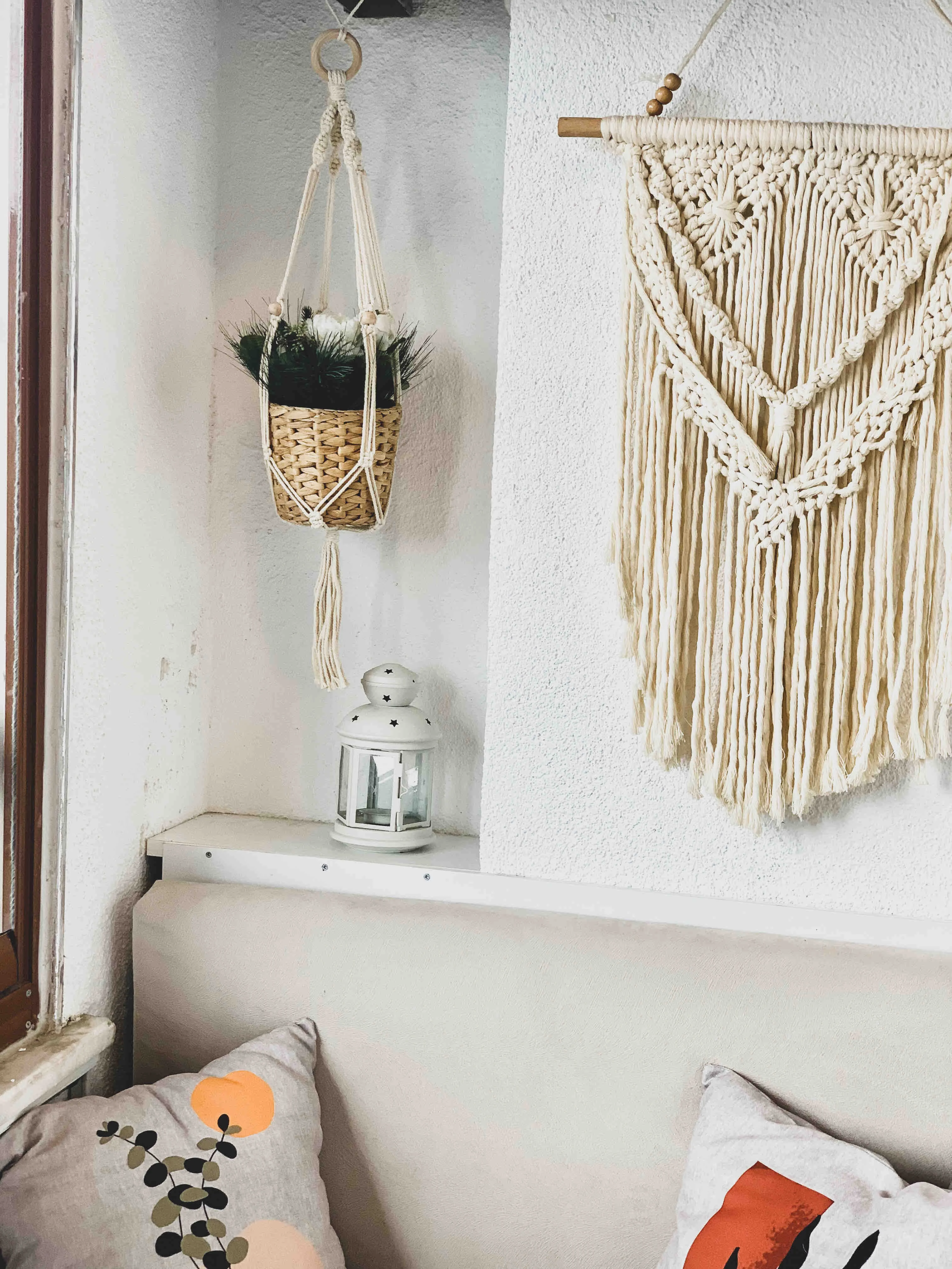 

New 2022 Decoratıon Handcrafted Wall Decor Macrame Flowerpot Living Room Bedroom Wall Decorations Home Applıances