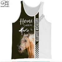 plstar cosmos beautiful horse sleeveless tank top new fashion women men harajuku casual 3d printed animal vest o neck style 1