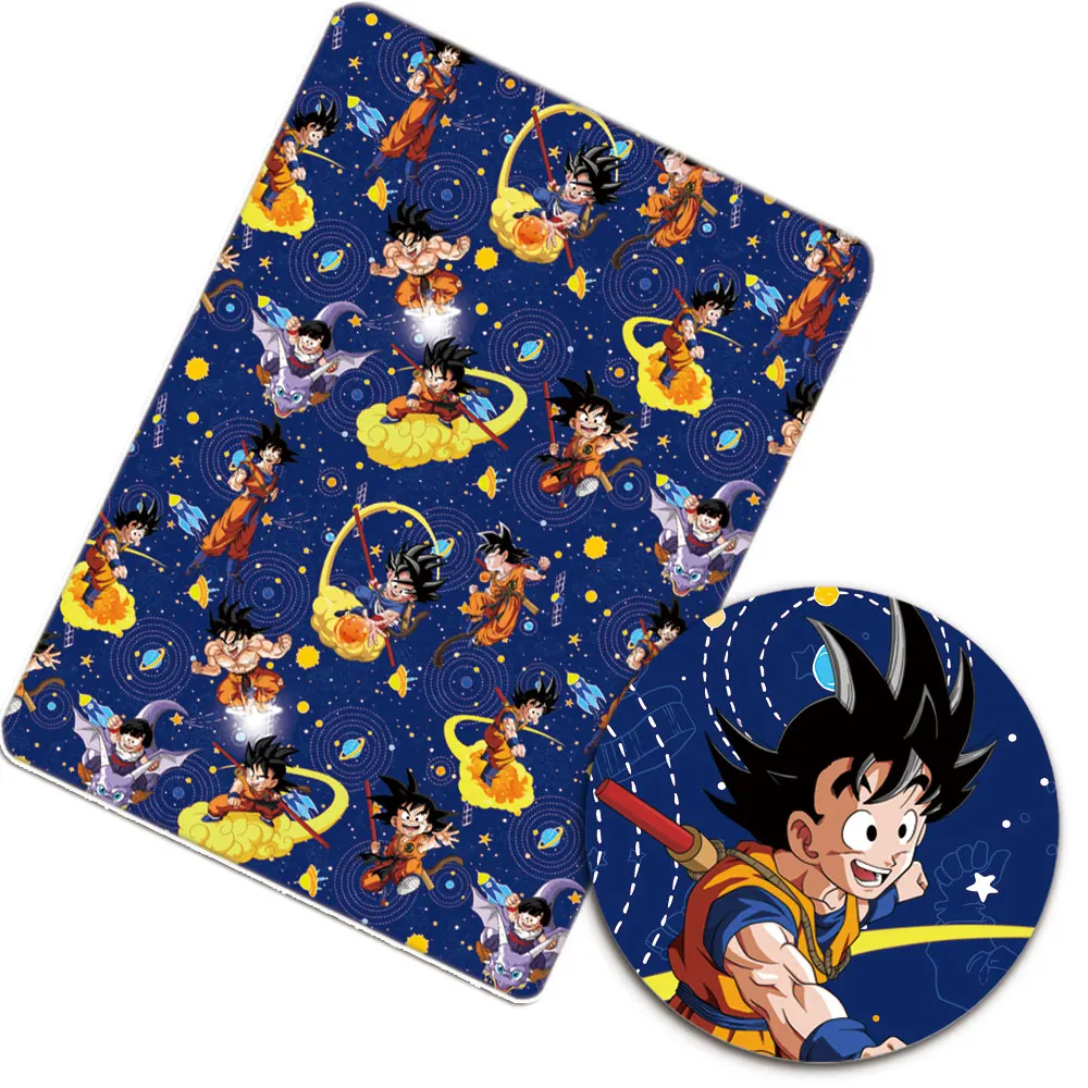 Polyester Cotton Fabric Cartoon Gragon Cloth Sheet Printed Dress Sewing Needlework DIY Crafts Supplies 50*145cm 1pc