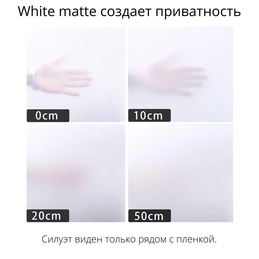 White Matte 40 белая матовая пленка на окно. Декоративная пленка. Приватность и