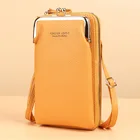 Сумка-мессенджер женская из искусственной кожи, маленькая, желтая, на молнии