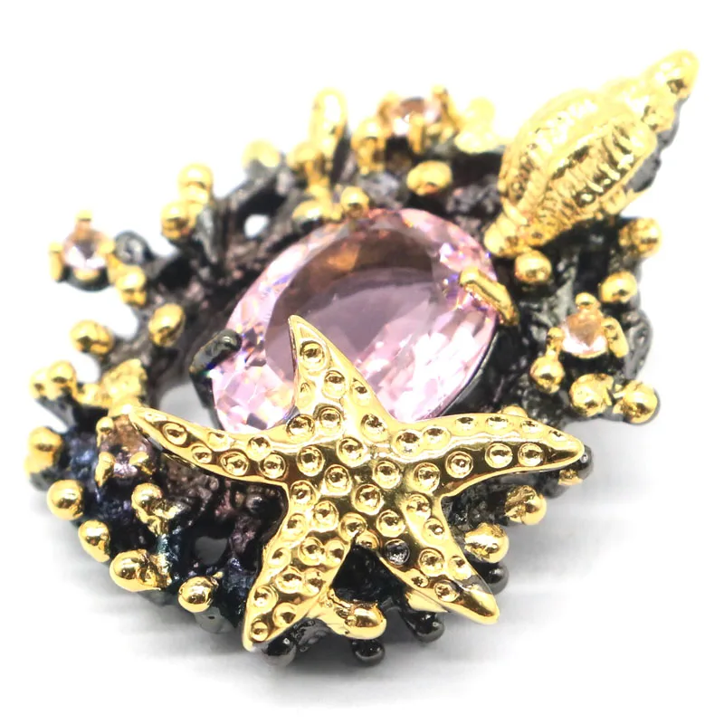 39x32 мм подвеской в виде морской звезды для Для женщин создан Аквамарин кунцит